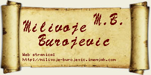 Milivoje Burojević vizit kartica